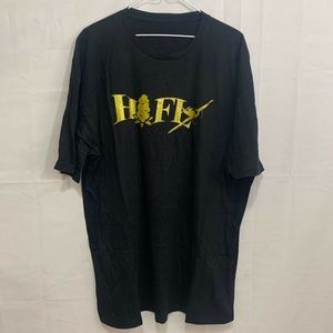 Hi Fly Mens Original T-Shirt in Black w/Gold Logo in 2XL